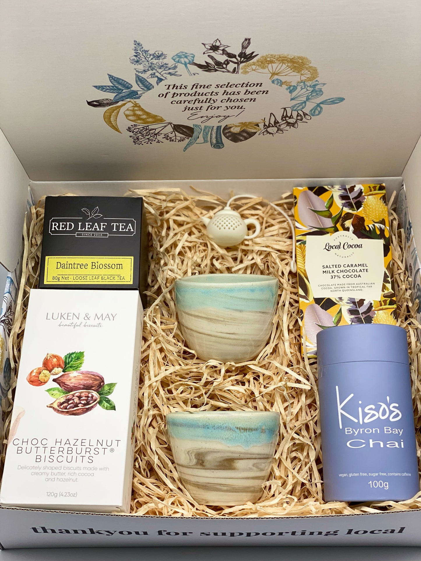 Tea For Two Gift Hamper - with handcrafted cups