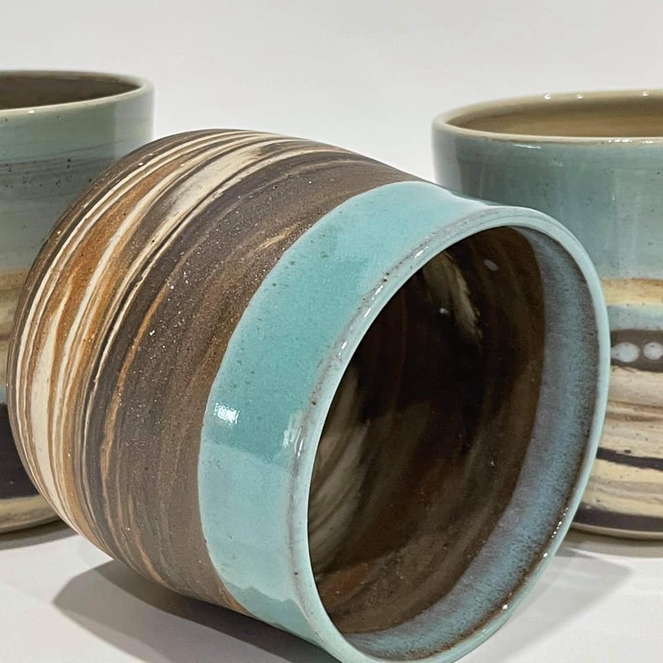 Chez’s beautiful pottery tumblers